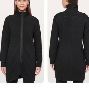 Lululemon | On Repeat High-Collared Long Full-Zip Jacket in Black Size 6